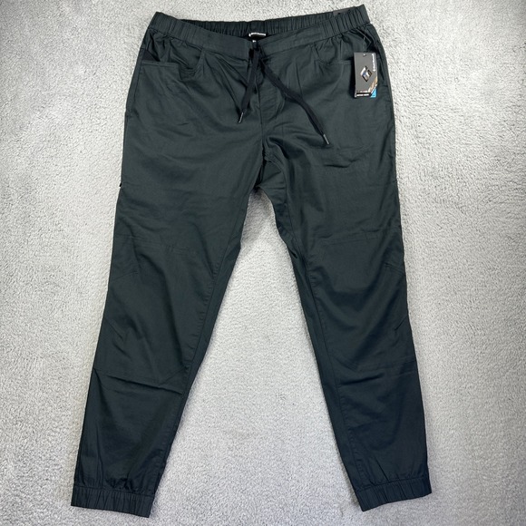 Black Diamond Pants Mens XL Black Notion Climbing Hiking Jogger Lightweight NEW - Picture 1 of 9